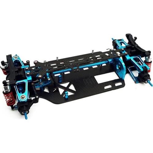 Metal Car Frame Carbon Fiber Chassis for 1/10 TAMIYA 4WD TT01 TGS Touring RC Car Metal Shaft Drive Wheels Frame Kit Accessories