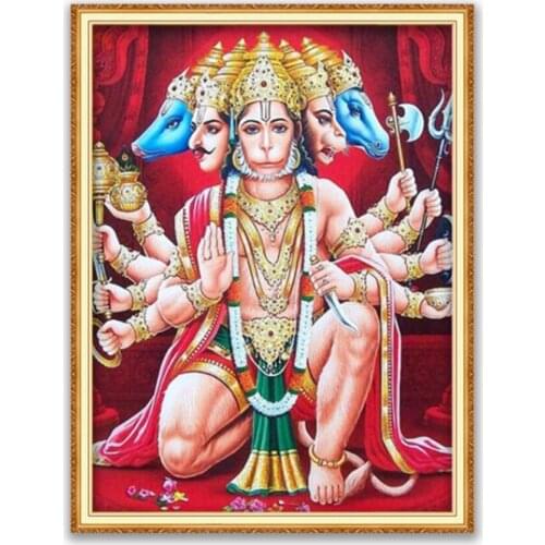 Region Ganesha DIY Embroidery 11CT Cross Stitch Kits Needlework Craft Set Cotton Thread Printed Canvas Home Decoration Design
