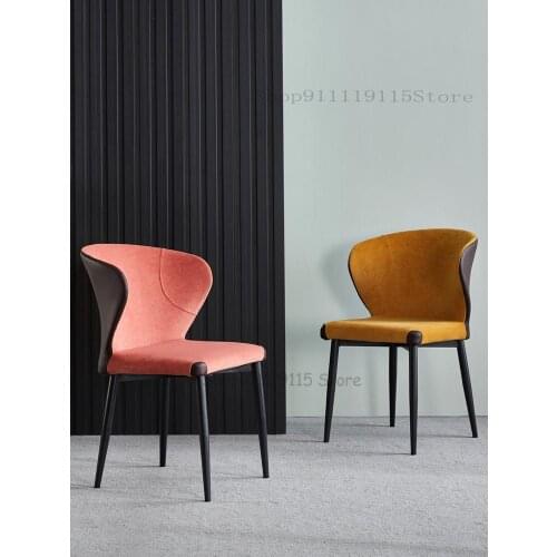 Nordic Style Family Back Dining Chair Fashion Simple Modern Hotel Restaurant Negotiation Chair Makeup Chair Light Luxury Stool