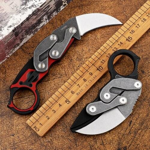 New mechanical toy plastic claw knife 14C28N steel blade G10 handle outdoor camping multifunctional hunting EDC tool knife