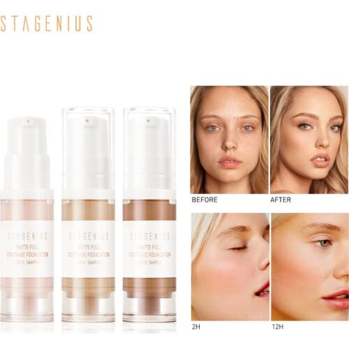 STAGENIUS Face Foundation Cream Makeup base Waterproof Long-lasting Oil-control Full Coverage Concealer Foundation
