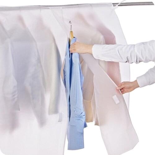 90x110cm Transparent 3D Clothes Dust Cover Coat Suit Dust Cover Closet Clothing Storage Hanger Cover