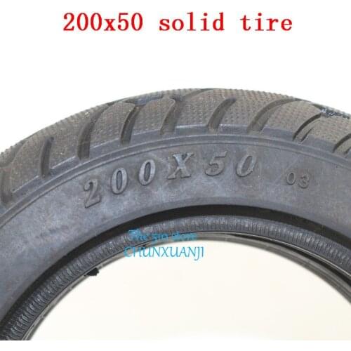 Good quality Tires 200x50 Solid Tire with Grooves for 8'' Electric Scooters 200*50 Solid Tyre motor