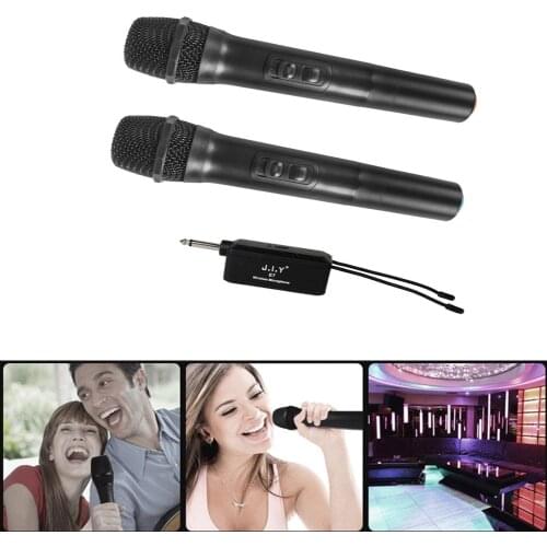 Universal VHF Wireless Hand-held Microphone with Receiver/Antenna for Karaoke/Business Meeting Portable Microphones