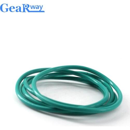 Gearway 2.65mm CS O Ring Seal Gasket Green FKM O Ring Sealing 19/20/21.2/22.4/40/41.2mm ID Oil Resistance O Type Ring