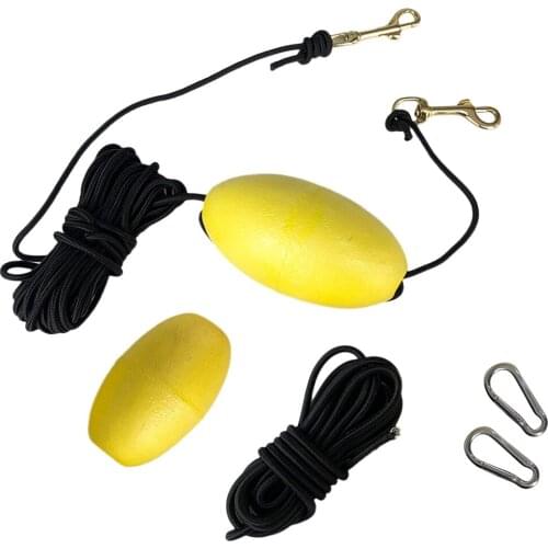 2 Set Heavy Duty Kayak Canoe Anchor Float with Elastic Shock Cord Tow Rope Throw Line Swivel Snap Clip Hooks