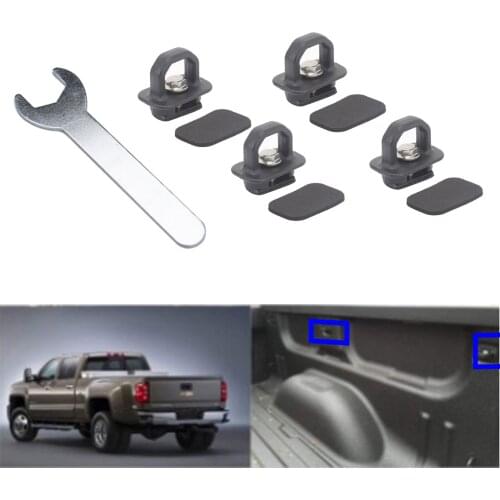Tie Down Anchors Aluminum Alloy Retractable Hooks Side Wall Rings Tie Downs for Chevy Silverado Pickup Trucks Accessories