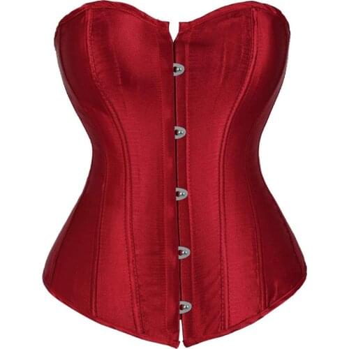Corset Sexy Bustiers Top Plus Size Lingerie Gothic Overbust Corsets for Women Brocade Burlesque Vintage Costumes Erotic Mujer