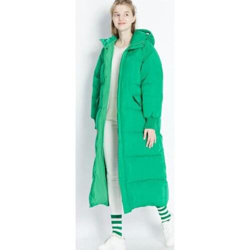 Oversize Women Winter Down Jacket X-Long Duck Down Jacket Hooded Winter Women Coat Custom Made Plus Size