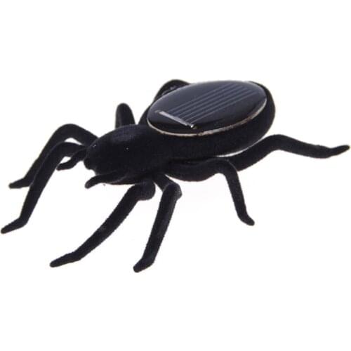 1pcs Children Creative Automatic Solar Spider Tarantula Educational Robot Scary Insect Gadget Trick Toy Solar Toy