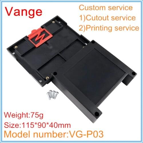 1pcs/lot mold making extrusion box 115*90*40mm ABS plastic enclosure case diy for PLC electronic chassis one side design