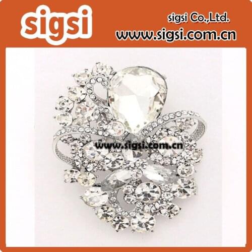 100pcs 50mm High Qulity Rhinestone Wedding Brooch Embellishment Bouquet Broaches Bridal Rhinestone Brooch