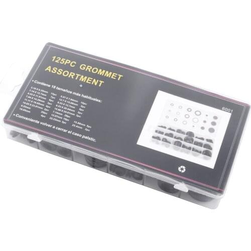 125pcs 18 Sizes Rubber Grommet Firewall Hole Plug Electrical Wire Gasket Assortment Kit Hose Rubber Seal Assortment Set For Wire