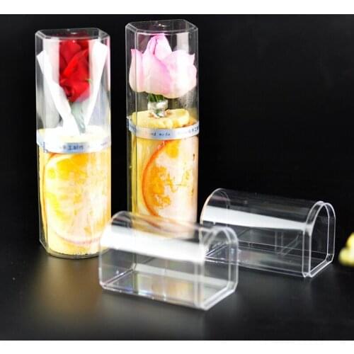 20pcs Net red PS hard plastic couple cup mousse cake cups creative gift boxes Valentines Day DIY baking favors decoration box