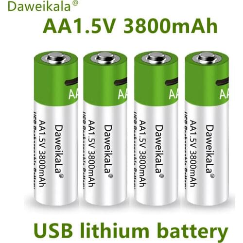 2021Fast charging 1.5 V rechargeable battery AA 3800 MAH lithium battery replacement LED flashlight, camera, keyboard and mouse