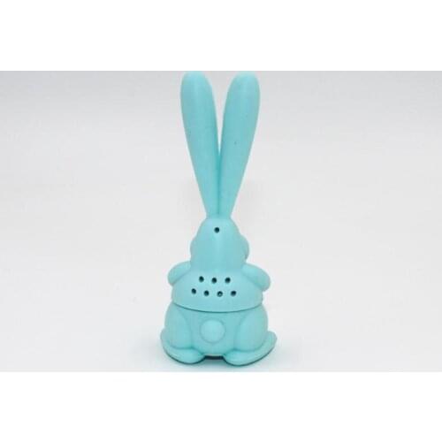 300pcsTea Infuser Rabbit Shape Silicone Tea Strainer Reusable Leaf Filter Herbal Spice Tea Coffee Fliter Kitchen Tools lin4954