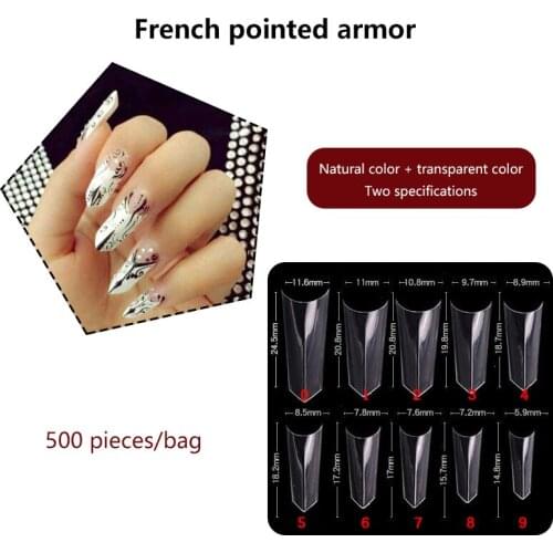 500pcs New French False Nail Tips Artificial Fake Nails Art Acrylic Manicure Tools