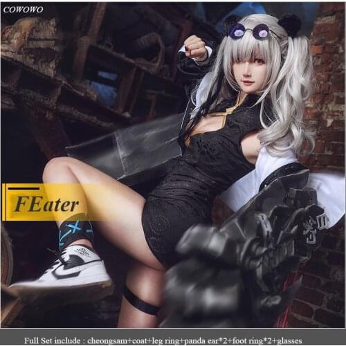Anime! Arknights FEater Little Panda Game Suit Cheongsam Lovely Dress Uniform Cosplay Costume Halloween Party Outfit Women NEW