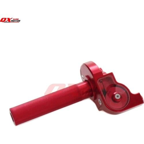 Anodized Red CNC Aluminum Alloy Throttle Grips for Kayo Apollo Bse Xmotos CRF50 70 110 IRBIS 125 250 Dirt Pit Bike Motocross