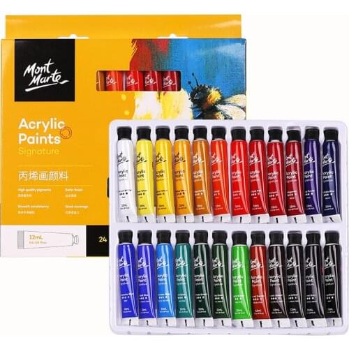 Art 12/18/24/36 Colors Professional Acrylic Paints Set 12ML Hand Painted Wall Drawing craft Painting Pigment Set Art Supplies
