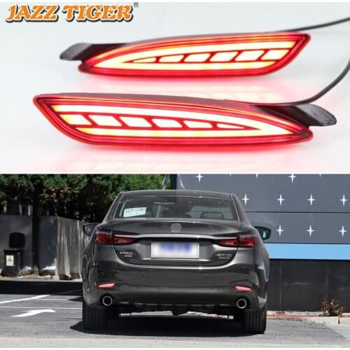 Car LED Rear Bumper Light Rear Fog Lamp Auto Brake Reflector for Mazda 6 Atenza 2019 2020 Lada Vesta Rear Lights Turn Signal