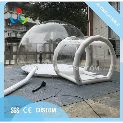 Free shipping 7X5M Outdoor Clear Camping Inflatable Bubble Tent with Frame Tunnel FOR SALE