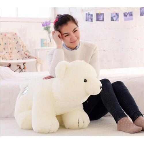 Large 75cm white bear toy standing polar bear plush toy throw pillow ,birthday gift h974