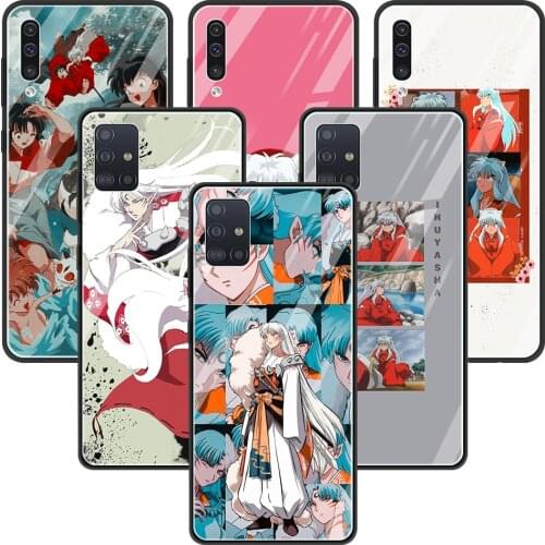 Phone Case For Samsung Galaxy A71 A52 A51 A91 A81 A72 A41 A31 A21s A21 A11 A01 M51 M31 M21 Glass Cover Anime Inuyasha