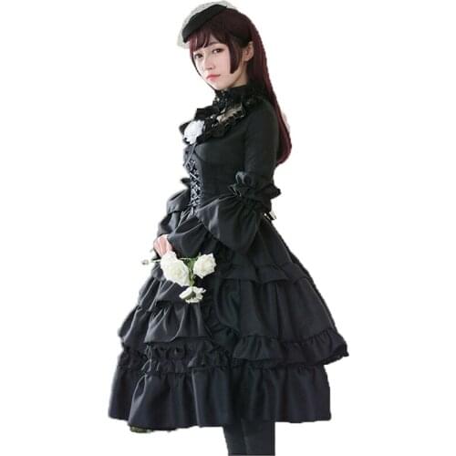 Miracle Nikki cospaly Goth Night Lolita COS Lolita Dress