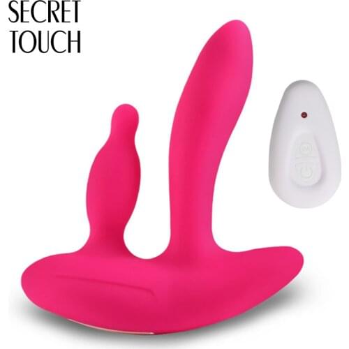 Dildo Vibrator For Women Butt Anal Plug G-Spot Nipple Stimulate Vibrators Wireless USB Vibrating Adult Sex Toy Sexshop Femme