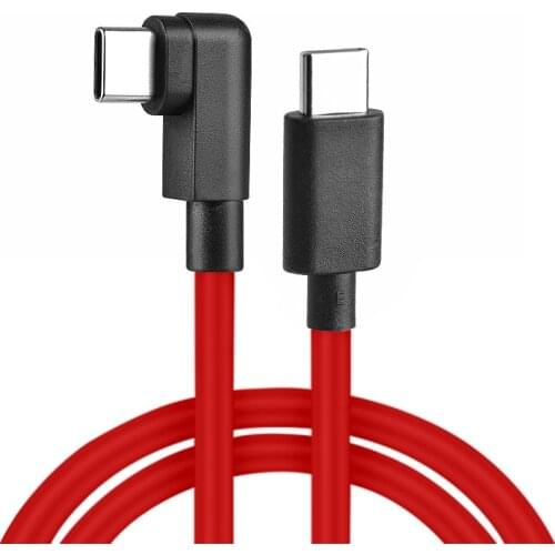 USB C to C Cable, 90 Degree 3A/65W Charging Cable Warp Charge USB Type C to Type C PD Fast Charging Cable