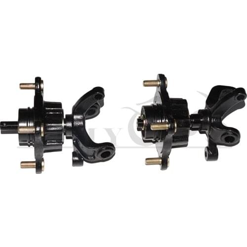 1SET Steering Strut Knuckle Spindles with Brake Disc Wheel Hubs Fit For China ATV 110cc 125cc 150cc Golf Buggy Quad Bike Parts