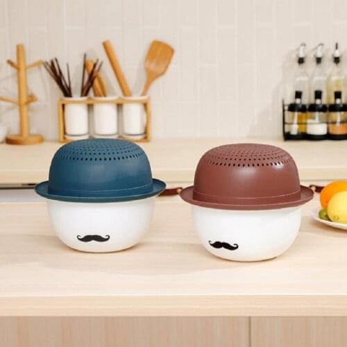 Creative Bearded Sponge Double Hollow Household Kitchen Sink Drain Basket Fruit Dish Basket