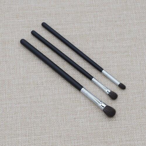 Professional Handmade Makeup Brushes Kit Soft Blue Squirrel Goat Hair Precise Eye Shadow Brush Black Handle Make Up Brush Set