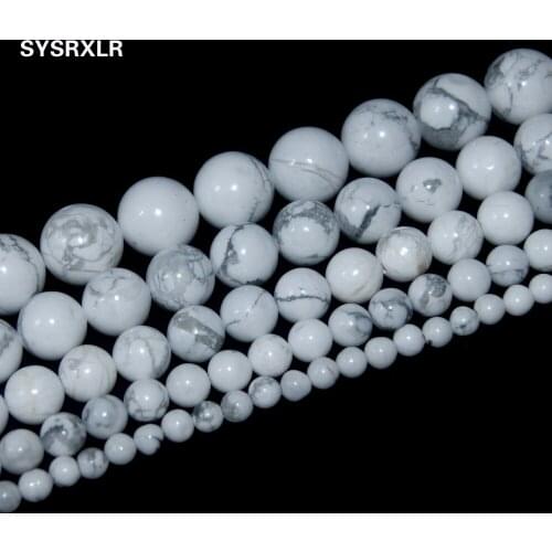 Wholesale High-Quality 4/6/8/10/12 MM Charm White Natural Stone Beads Loose Spacer Beads For DIY Bracelet Necklace Jewelry