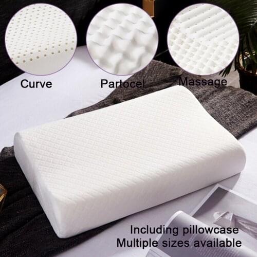 Pure Natural latex Pillow Remedial Sleeping Bedroom Pillow Head Neck Support Care Vertebrae Health