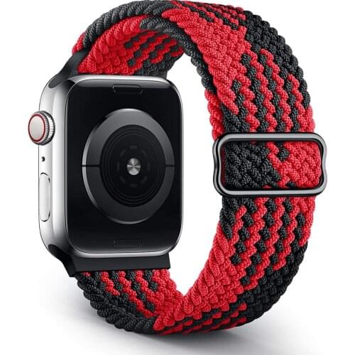 Adjustable watchband for Apple watch SE 6 5 4 3 2 Braided Solo Loop strap for iwatch band 44mm 40mm 38mm 42mm Elastic bracelet
