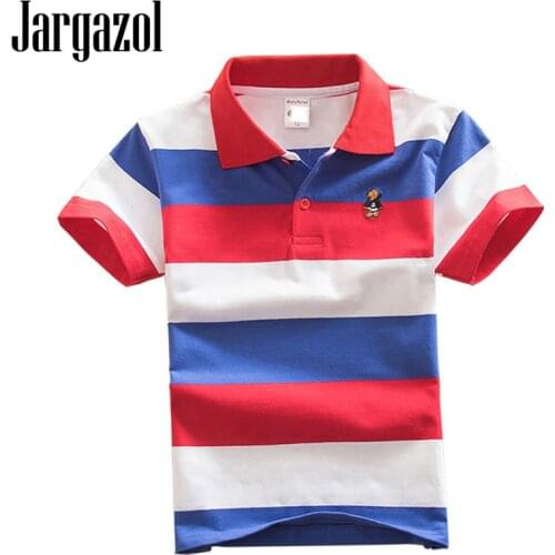 Jargazol Kids Solid Polo Shirt Toddler Boy Tops Summer Boys Short Sleeve Shirt Baby Children Costume Camisa Aports Polo Outfits