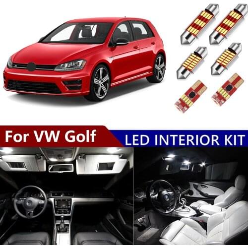 Car Led Interior Light Kit For Volkswagen VW Golf 4 5 6 7 MK4 MK5 MK6 MK7 GTI GT Map Dome Trunk Lamp No Error