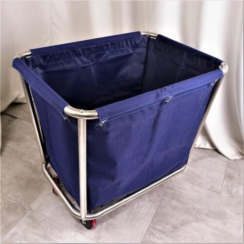 Hotel Guest Room Thickened Stainless Steel Linen Car Collection Car Storage Car Trolley Linen Bag