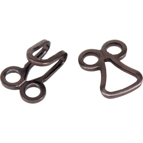 20set Black Gun Metal Closure Waist Extender Hooks & Eyes Clasp Sewing 18mm x 8mm Garment Clasps for Bra Clasp
