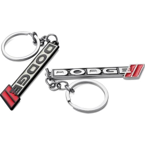 1PCS Car Letter Logo Key Chain Metal Key Chain For Dodge SXT Challenger RAM Charger RAM 1500 Avenger Durango Caliber Dart Nitro