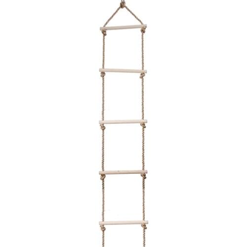 1pcs Childrens wooden ladders Five-step wooden small climb ladders Indoor outdoor fitness toys Kid swing playground equipment