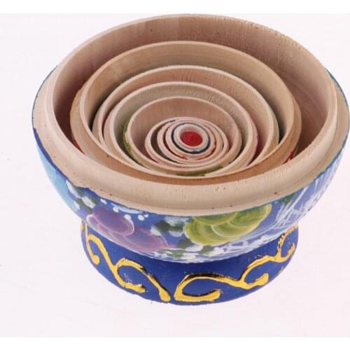 2 Set Delicate Wooden Women Russian Nesting Doll Matryoshka Kids Christmas Birthday Gift