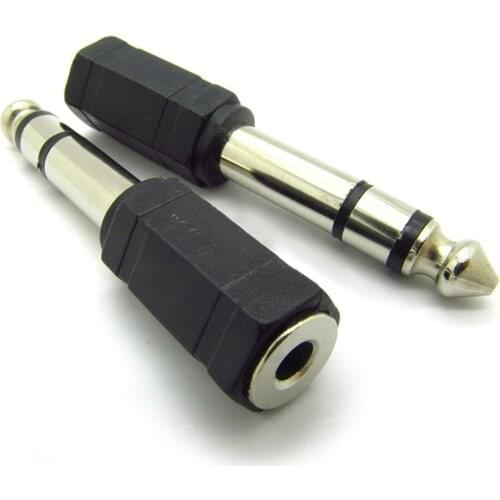 2PCS 6.5-3.5mm earphone connector headset adapters for electronic musical instruments