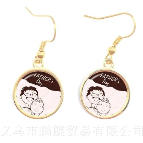 2018 New Fashion PAPA Earrings For Father Day Bonne Fete PAPA Drop Earrings For Women Girl Dads Best Gifts I Love Dad