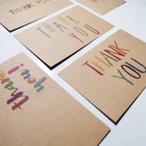 30Pcs Natural Kraft Paper Cards Thank You For Your Order Card For Shop Gift Decoration Card For Small Business 2021 New