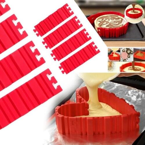 4 Pcs/set Silicone bakeware Magic Snake cake mold DIY Baking square rectangular Soap mould pastry tools