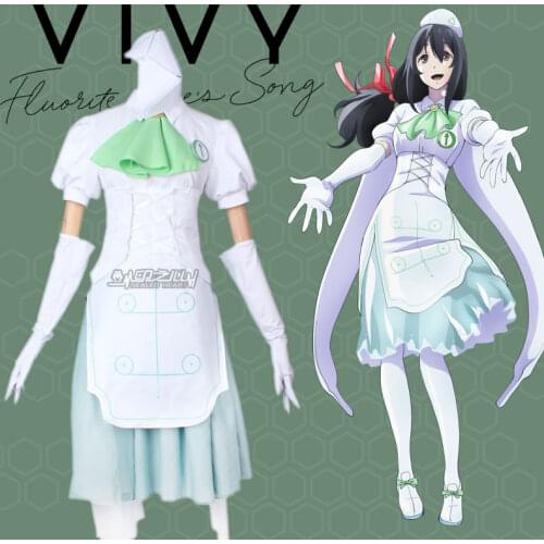 Anime! Vivy -Fluorite Eyes Song Grace Nursing AI Nurse Suit Uniform Cosplay Costume Halloween Carnival Party Outfit Women NEW