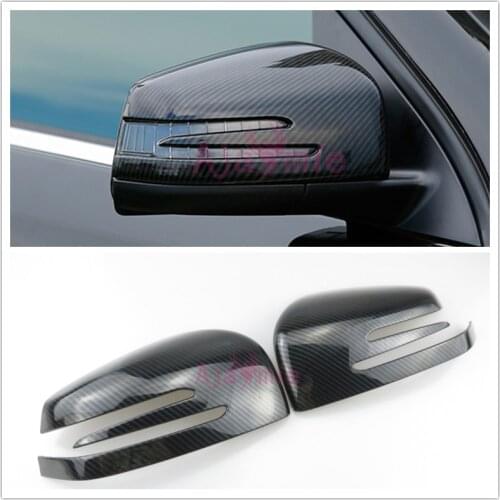For Mercedes Benz AMG 2010-2015 E Class W212 E200 E260 E320 Carbon Fiber Mirror Overlay Rear View Cover Car Styling Accessories